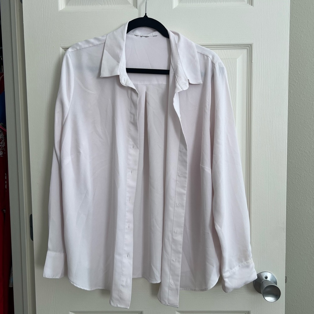 Classic White Button-Up Shirt